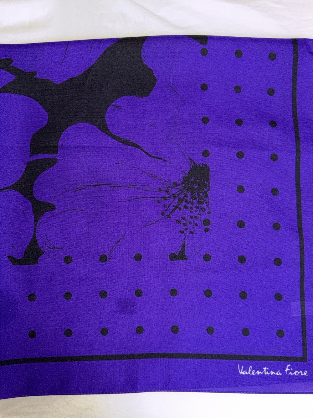 Valentina Fiore Purple Floral Silk Wrap